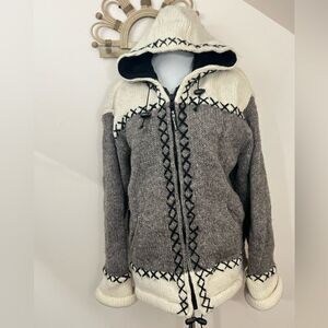 THC Natural Line Wool Zip Up Hooded Jacket M
